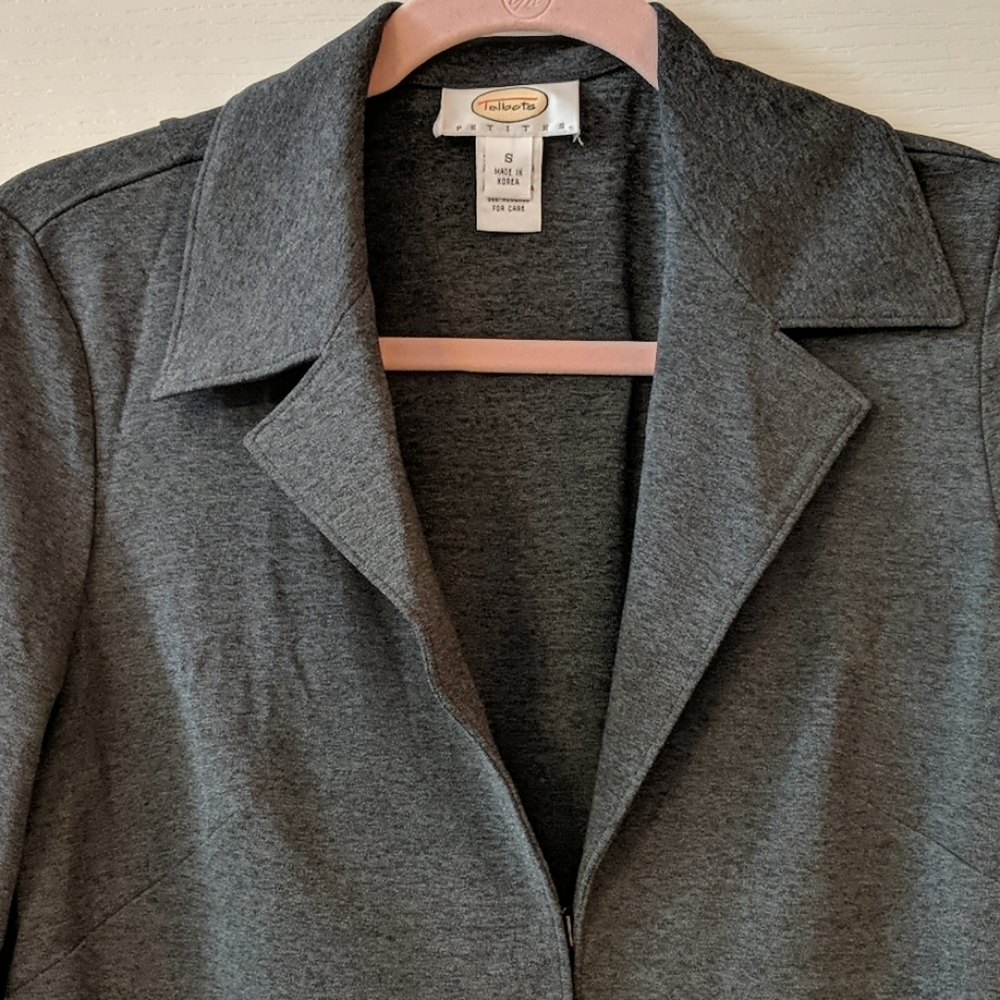 Talbot's petite  slate grey light jacket Size SP